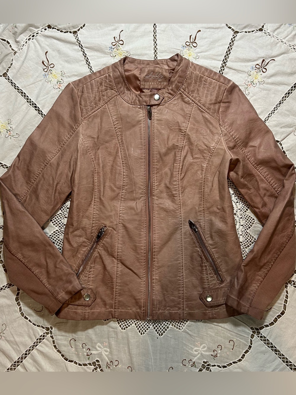 Sebby Collection Faux Leather Jacket